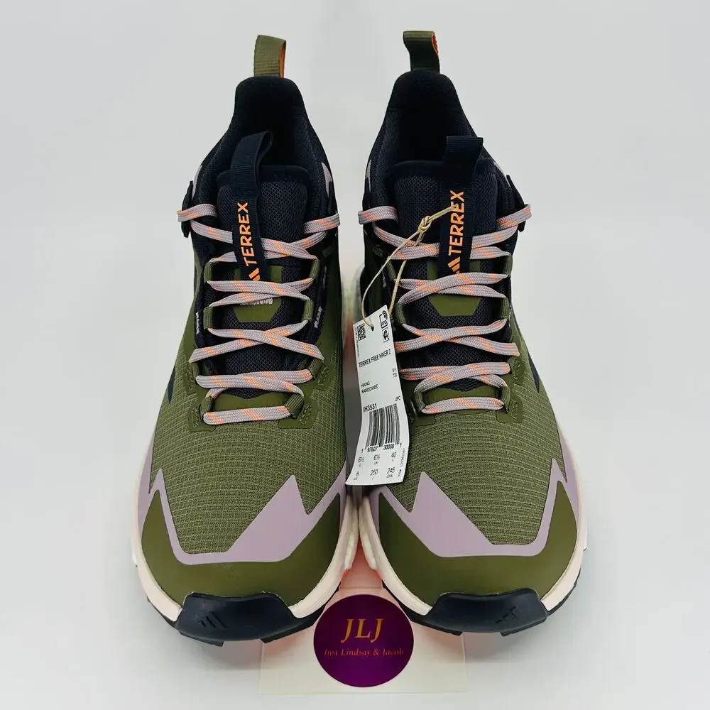 Adidas Women's Terrex Free Hiker 2.0 GTX Hiking Shoes Olive Strata IH3531 Size 8